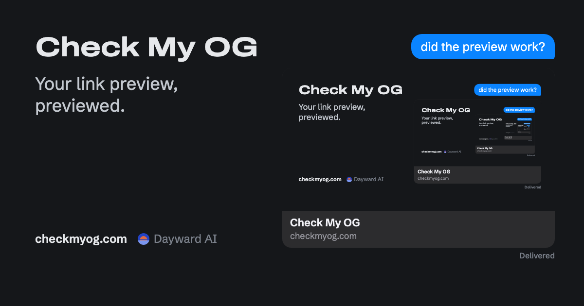 I built an Open Graph link preview checker that shows how your URL looks in iMessage, Discord, X and